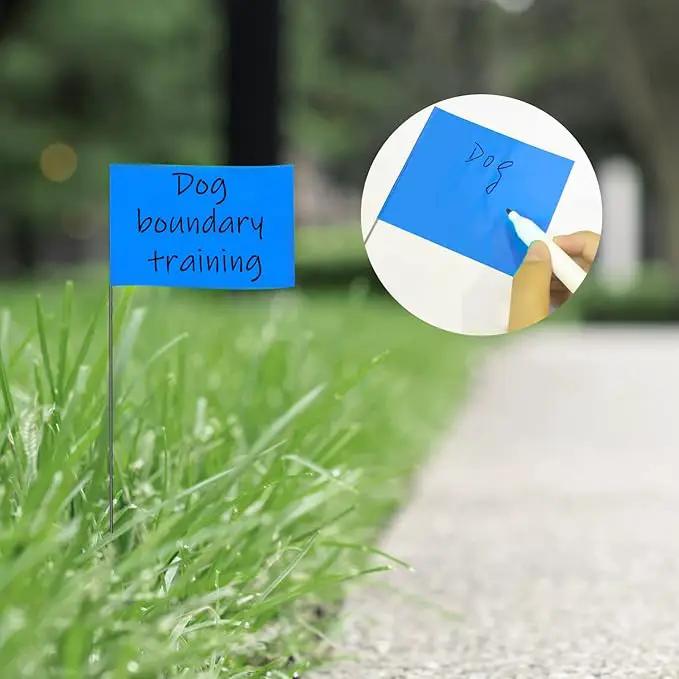 Zozen Marking Flags, Blue Color/1000 Pcs/15x4x5 Inch, Yard Flags for Lawn & Irrigation & Landscape & Sprinkler & Survey & Dog Training., photo 2 of 7
