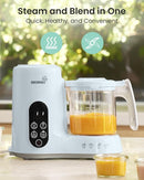 GROWNSY Baby Food Maker with Steam Basket, One Step Baby Food Processor Steamer Puree Blender Grinder Mills Machine, Auto Cooking Grinding and Sterili-zing for Healthy Homemade Baby Food, Blue by TinyTreasures Baby Boutique