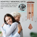 Wind Chimes Outdoor Large Deep Tone, 44 Inch Sympathy Wind Chime Outdoor, Memorial Wind-Chime with 6 Tuned Tubes, Elegant Chime for Garden, Patio, Balcony and Home Decor, Rose Gold by CozyNest Decor