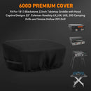 Heavy Duty Grill Cover Compatible with 1813 Blackstone 22inch Tabletop Griddle with Hood Captiva Designs 22‘’ Coleman Roadtrip LX,LXX, LXE, 285 Camping Grills and Smoke Hollow 205 Grill,600D Cover by GreenHaven Gardens
