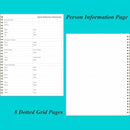 Daily Planner Undated - 8.5" x 11" To Do List Notebook Hourly Schedules, 150 Sheets/300 Pages Spiral Appointment Planner for Women and Men,PVC Hardcover, Inner Pocket, Elastic Closure, Teal Flowers by TinyTreasures Baby Boutique