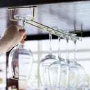 Soro Essentials- 24" Glass Hanging Stemware Rack Brass Plated Set of 2- Wine Glass Hangers Under Shelf Cabinet Wire Wine Holder Storage Hanger for Cabinet Kitchen Bar or Home by CozyNest Decor