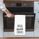 Hello Sweet Cheeks Hand Towel, Waffle Weave Microfiber Bathroom Towel, Funny Rustic Farmhouse Decor, Cute Guest Bathroom Accent by CozyNest Decor
