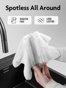 Fantasticlean Microfiber Cleaning Cloth Roll -60 Pack, Tear Away Microfiber Towels, 12" x 12", Reusable, Washable, Scratch Free, Ultra Absorbent Dish Rags for Car, Home, Garage or Shop (White & Blue) by CozyNest Decor