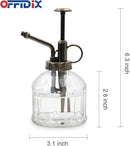 OFFIDIX Transparent Glass Watering Spray Bottle,Plant Mister with Plastic Bronze Plastic Top Pump, Glass Small Watering Can for Indoor Potted Plant, Outdoor Indoor Garden, Plants, Cleaning Solutions by GreenHaven Gardens