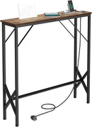 31.5‘’ Console Table, Skinny Entryway Table with Fast-Charging Station, Narrow Long Sofa Table, Behind Slim Couch Table for Entrance, Hallway, Living Room Decor ST-BR80-1 by CozyNest Decor