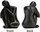 Guichifun Thinker Statue Resin Abstract Sculpture - Collectible Woman Figurine Art Home Office Bookshelf Decorative Objects Desktop Black Decor for Men&Women 5.25 X 6.25 X 8.5 Inch by CozyNest Decor