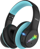 EarFun K4 Kids Bluetooth Headphones, Wireless Headphones with LED Lights, 74/85/94dBA Volume Limited, Built-in Mic, 90H Playtime, Bluetooth 5.4 Over Ear Headphone for iPad/Tablet/School, Dark Black by TinyTreasures Baby Boutique