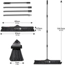 Push Broom Outdoor Heavy Duty,Masthome 24" Push Broom with Stiff Bristles,Heavy Duty Garden Broom,Outdoor Stiff Sweeping Broom for Garage Yard Patio Deck Concrete Wood Stone Floors Scrub and Cleaning by GreenHaven Gardens