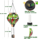 Hot Air Balloon Solar Lantern - Cardinal Bird Glass Lantern with Simulated Flickering Flame, Outdoor Hanging Yard Light Waterproof IP65 & Weather Resistant for Garden Patio Lawn Porch Decor Gfit by GreenHaven Gardens