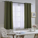NICETOWN 45 inches Bedroom Curtains Panels - Functional Blackout Curtains/Panels for Bedroom, Thermal Insulated, Privacy Assured (2 Pieces, 52 x 45 inches in Olive Green) by TinyTreasures Baby Boutique