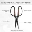 Garden Flower Bonsai Scissors,Walnut Wide Handles Pruning Gardening Scissors Floral Shears for Gardening,Succulent Harvest, and Precision Plant Trimming Care by GreenHaven Gardens