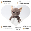 Love By Emi Baby Music Lovey Brown Bulldog, Baby Sleep Soother for Crib & Cuddle Bedtime, White Noise with Heartbeat & Lullaby, Plush Sound Machine Toy, Stuffed Animal for Newborns, Infants & Toddlers by TinyTreasures Baby Boutique