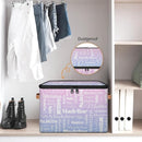Custom Storage Basket with Name, Personalized Storage Bins with Zipper Lid, Foldable Fabric Storage Box Large capacity with Handle Pink Purple by TinyTreasures Baby Boutique