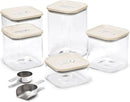 Caraway 14-Piece Glass Airtight Food Storage Containers with Lids – Non-Toxic, BPA-Free Kitchen Storage Containers – Stackable, Space-Saving Airtight Containers for Dry Goods and More - Cream by CozyNest Decor