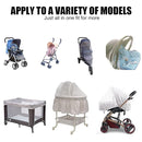 Mosquito Net for Stroller - Protective 2Packs Perfect Bug Net for Strollers, Bassinets, Cradles, Playards,Pack N Plays and Portable Mini Crib (White+Grey) by TinyTreasures Baby Boutique