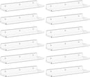 Lifewit Floating Shelves for Wall, 12 Pack Clear Acrylic Shelf 15" Room Decor for Bookcase/Vinyl Record Display/Photo/Picture in Bedroom, Living Room, Bathroom, Kitchen Storage and Organization by TinyTreasures Baby Boutique