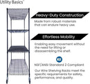 60"x24"x72" Premium Metal Steel 4-Tier Wire Shelving NSF 3200 LBS MAX Capacity Heavy Duty Storage Rack for Hospitals, Schools, Commercial Spaces, and Garages w/Premium Wheels by CozyNest Decor