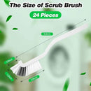 Yinkin 24 Pcs Kitchen Scrub Brush Bulk Sink Bathroom Edge Corner Cleaning Brush Right Angle Mini for Grout Household Dishwasher Tile Lines Window Track Deep Cleaning with Stiff Bristles by CozyNest Decor