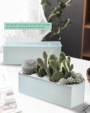 vensovo Metal Wall Hanging Planter Boxes – 12" Rectangle Flower Pots, 3 Pack with Drainage, Durable Galvanized Finish for Indoor Outdoor Balcony Fence Windowsill, White by CozyNest Decor