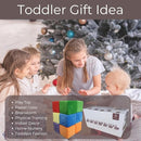 Wonder Space Plush Foam Blocks - Nursery Building & Stacking Toys for Toddlers Boys & Girls, Soft Smooth Velvet Cover, Early Education Gross Motor Skills & Brain Development (12 Cubes, Classic) by TinyTreasures Baby Boutique