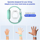R-fun Waterproof for Air Tag Bracelets [2 Pack] Compatible with Apple Air Tag Finders with Soft Silicone,Anti Lost GPS Item Finders Case Cover,Mint Green/Light Blue by TinyTreasures Baby Boutique