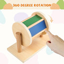 Adena Montessori Full-Size Spinning Drum Montessori Toys for Infant 6 - 12 Months 1 Year Old Babies Toddlers (Typical) by TinyTreasures Baby Boutique