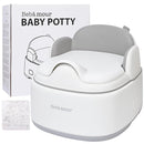 Bebamour Potty Training Toilet 3 in 1 Multi-Functional Potty Seat Detachable Baby Potty Step Stool Anti-Slip Stable Potty Training Toilet with 100 Pack Trash Bags for Baby Toddler Kids(Grey) by TinyTreasures Baby Boutique