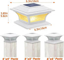 SIEDiNLAR Solar Post Lights Outdoor Glass LED Fence Cap Light 2 Modes for 4x4 5x5 6x6 Posts Patio Deck Garden Decoration Warm White/Cool White Lighting White (1 Pack) by GreenHaven Gardens