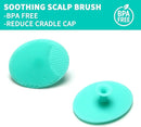 Goat Baby Hair Brush Set, Wooden Comb Massage Scalp Comb, Safe Natural Hair Care Kit, Soft Silicone Bath Brush for Newborns Toddlers (Brush Set+ Green Massager) by TinyTreasures Baby Boutique
