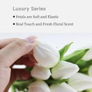 Buart Artificial Tulip in Bulk for Home Kitchen Wedding Bridal Bouquet,Fake White Flowers for Valentine's Day Mother's Day Easter Table Centerpieces Decorations(Mini Size,Real-Touch,12pcs) by CozyNest Decor