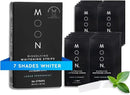 MOON Dissolving Teeth Whitening Strips - Vegan, Easy-to-Use, No Rinse White Strips - Hydrogen Peroxide and Essential Oils Infused Gentle Teeth Whitening Kit - Travel Essentials for Oral Care (56 Ct) by CozyNest Decor