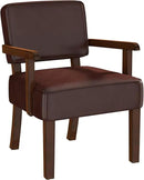 Accent Chair, PU Leather Living Room Chairs Oversized with Soft Seat and Armrests, Armchair for Bedroom, Dinning, Reading, Waiting Rooms (Leather Cherry) by CozyNest Decor