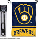 WinCraft Milwaukee Brewers Glove Garden Flag and Pole Stand Mount by GreenHaven Gardens