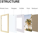 Vittanly 8x12 Picture Frames Set of 9, Shatter Resistant Plexiglass, Display 6x8 Pictures with Mat or 8x12 without Mat, Photo Frames for Wall or Tabletop, Engineered Wood, OAK by CozyNest Decor