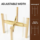 MUDEELA Adjustable Plant Stand Indoor, Bamboo Plant Stand 8 to 12 Inches, Single Floor Plant Stand for Indoor Plants, Bamboo Natural Planter Stand for Indoor Plants, Pot Plant Not Included by GreenHaven Gardens