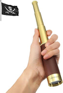 NewDoar 25x30 Zoomable Monocular Vintage Pirate Telescope - Waterproof Aluminum Alloy Brass Adjustable Optics Telescope for Travel Navigation Sailing Voyage View Watching Games(Gold) by TinyTreasures Baby Boutique