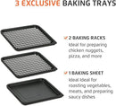 Air Fryer Oven 1800W, 12.7QT Capacity, Touchscreen Panel, Automatic Shut-Off – Black & Stainless Steel – Mondial by CozyNest Decor