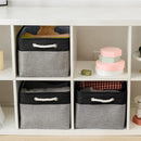 TheWarmHome Organization and Storage Basket for Organizing - 17x14x10 inch Large 3 Pack Collapsible Storage Bin for Shelves, Fabric Basket for Gifts Empty Organizer Gift Closet (Black & Grey) by TinyTreasures Baby Boutique