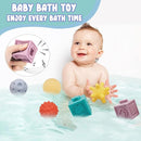Montessori Toys for Babies 6-12 Months, Soft Baby Blocks Toys Set, 3 in 1 Infant Stacking Building Blocks, Teething Toys Sensory Balls Educational Learning Toys for Toddlers 3-6-9-11 Months Boys Girls by TinyTreasures Baby Boutique
