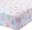 Bedtime Originals Rainbow Hearts Pink/Purple 3-Piece Baby Crib Bedding Set by TinyTreasures Baby Boutique