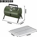 MAISON HUIS Adjustable Portable Charcoal Grill Multi-functional Metal Small BBQ Smoker for Outdoor Hiking Picnic(Green) by GreenHaven Gardens