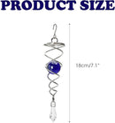 5pcs Wind Spinner Tail Gazing Ball Spiral Stabilizer Tails for Indoor and Outdoor Decoration, (7.1'') 18cm Stainless Steel Hanging with Swivel Hook Garden Decorative by GreenHaven Gardens