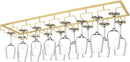 Xverycan Wine Glass Rack Under Cabinet, 8 Row Extreme Large Stemware Hanger, Metal Wine Goblet Holder, DIY Bar Glass Storage Rack for Bar Counter, Kitchen, Screws Included (Gold) by CozyNest Decor