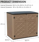KINYING Larger Outdoor Storage Shed Weather Resistance, Resin Sheds & Outdoor Storage for Garden, Patios, Backyards, 48 Cu.Ft Tool Shed for Garbage Cans, Lawn Mower, Garden Tools,Brown by GreenHaven Gardens