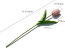 Mandy's Artificial Tulips 20 Stems Light Pink PU Faux Flowers for Wedding Home Decor 13.5 Inch by CozyNest Decor