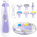 Baby Nail Trimmer Electric, 6 in 1 Rechargeable Baby Nail Clippers Manicure Set Grooming Kit for Toddler Infant or Adults (Purple) by TinyTreasures Baby Boutique