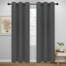 Easy-Going Blackout Curtains for Bedroom, Solid Thermal Insulated Grommet and Noise Reduction Window Drapes, Room Darkening Curtains for Living Room, 2 Panels(46x84 in, Gray) by CozyNest Decor