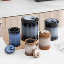 Nihow Ceramic Food Storage Jar: 22 FL OZ Container with Air Tight Ceramic Lid for Coffee/Salt/Peper/Tea/Sugar/Spice - Seal Damp-proof Canisters Sets for The Kitchen - Piece of 1 (Brown) by CozyNest Decor