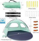 NXONE Beach Tent Sun Shade Shelter for 3/4/6 Person Person with UV Protection, Extended Floor, 3 Mesh Roll Up Windows & 8.0/8.5mm Fiberglass Rods丨Carry Bag Included by TinyTreasures Baby Boutique
